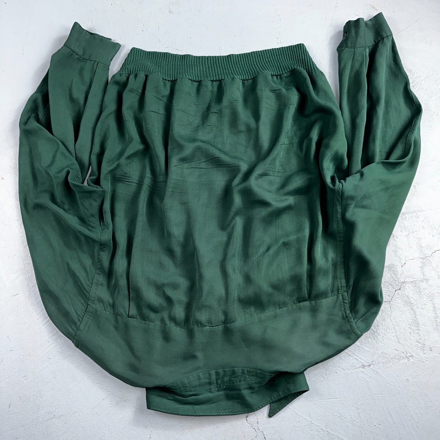 Vintage 1940s McGregor Gabardine Ricky Jacket Button Up Bottle Green 40s Rare