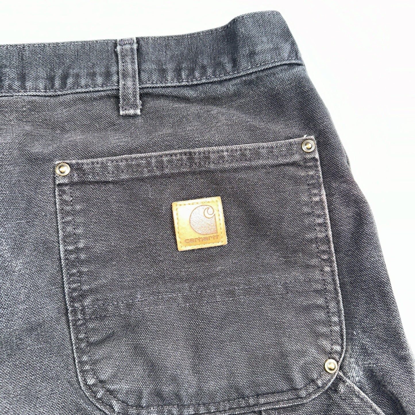 Carhartt VTG Double Knee Carpenter Pants Mexico B01 B136 BLK Black Act 40x32
