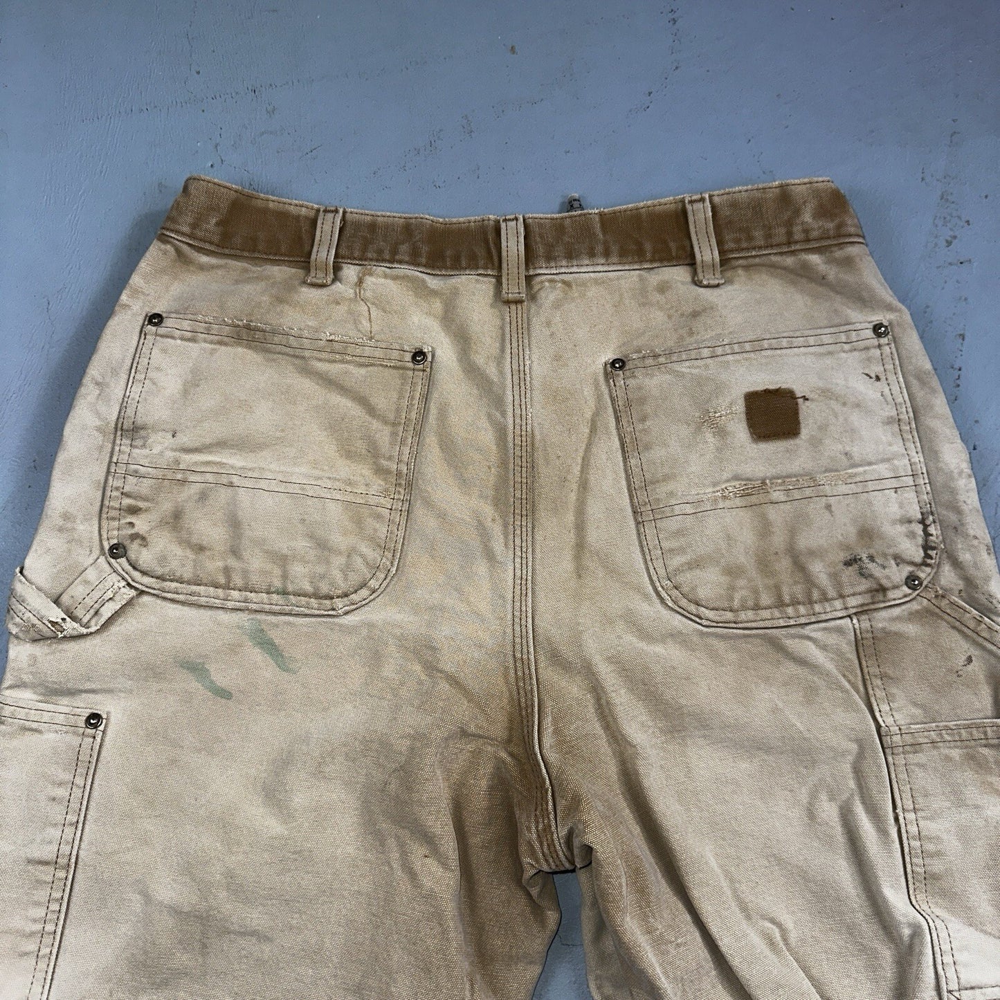 Carhartt VTG Double Knee Carpenter Pants USA B01 Brown Thrashed 34x34 Act 32x32