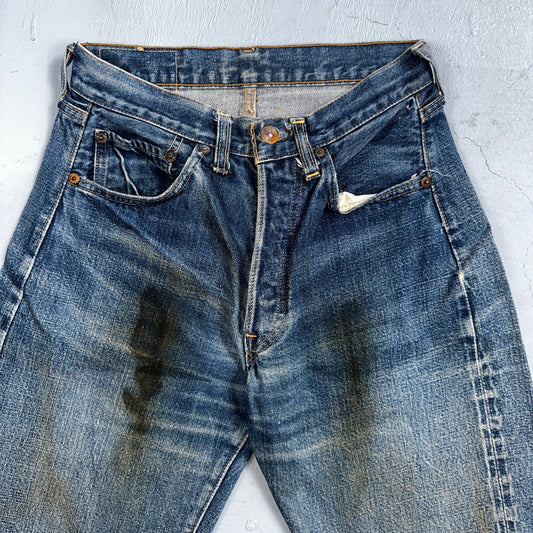 Levis 501 Big E Vintage 60s Redline Selvedge USA XX 1960s Jeans 27x30 Act 25x28