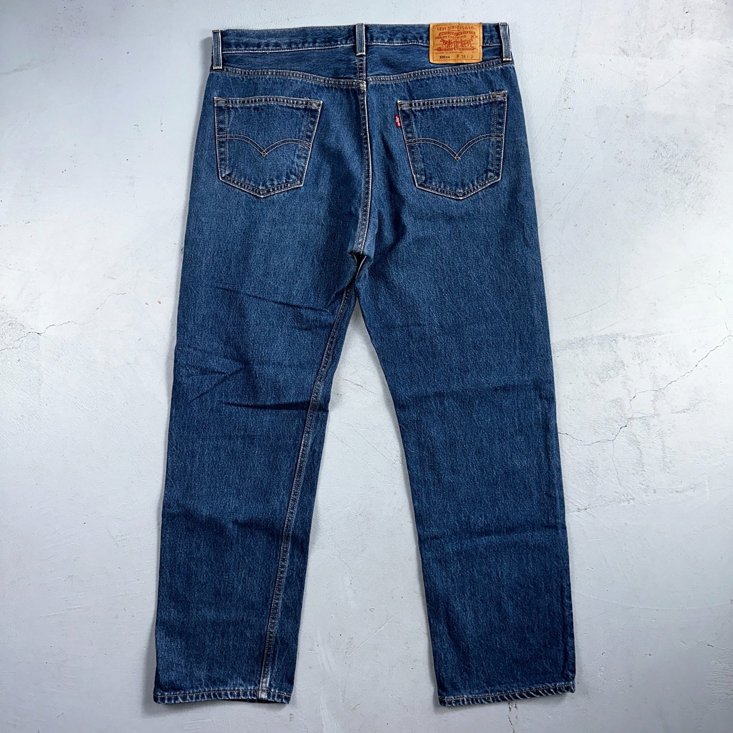 Levis 501 Vintage Y2K 90s XX Straight Leg Jeans Blue Med Wash 38x33 Act 36x29