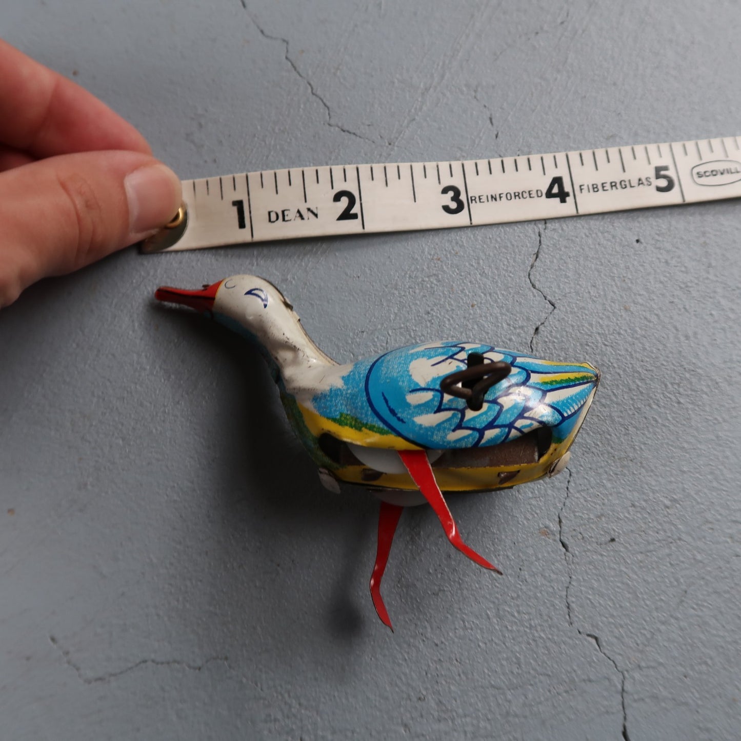 Vintage Inakita Wind Up Tin Goose Made In Japan Working Condition Includes Key