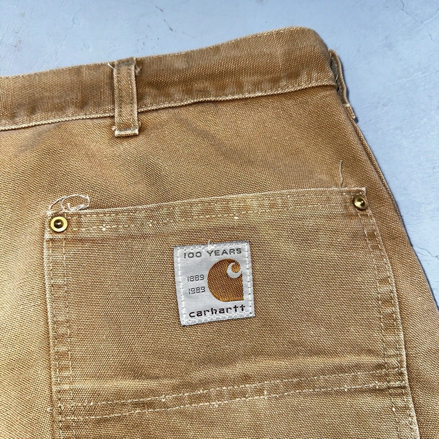 Carhartt 1989 VTG Double Knee Carpenter 80s Pants USA B01 Brown 42x32 Act 40x30