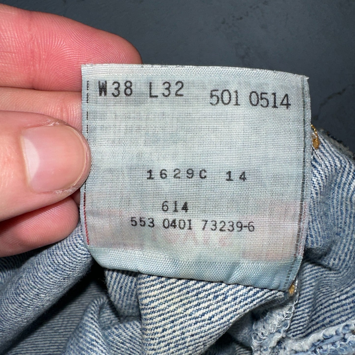 Levis 501 Vintage 90s USA XX Straight Leg Jeans Blue Light Wash 38x32 Act 36x32