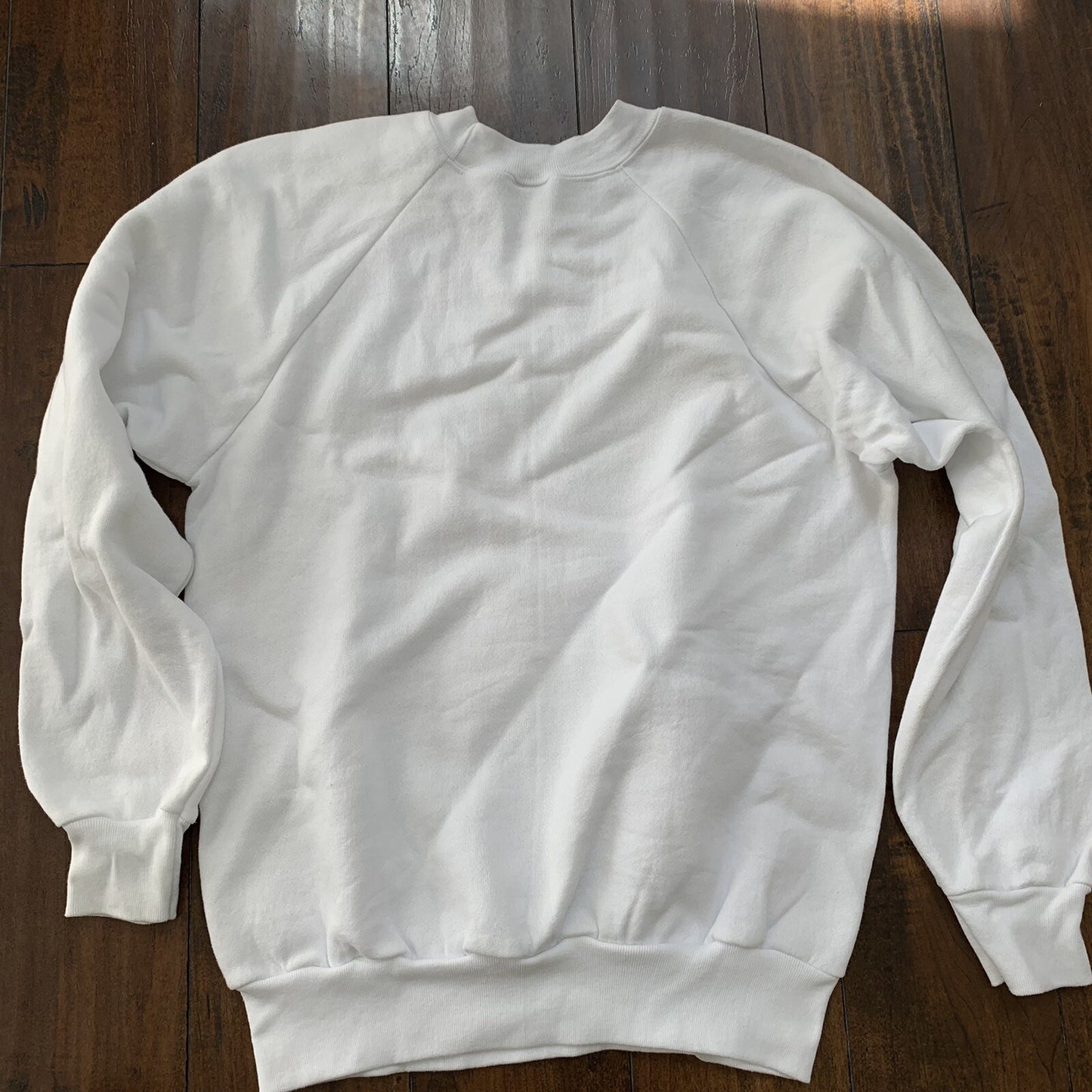 Oneita BLANK Vintage White Sweatshirt 90s Essential Lot Rap T Shirt Rare Jumper