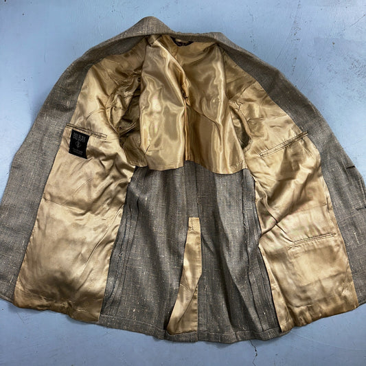 Vintage Blazer Bill Blass Mens 38 2 Button Wool Tweed Sport Suit Coat Gray 70s