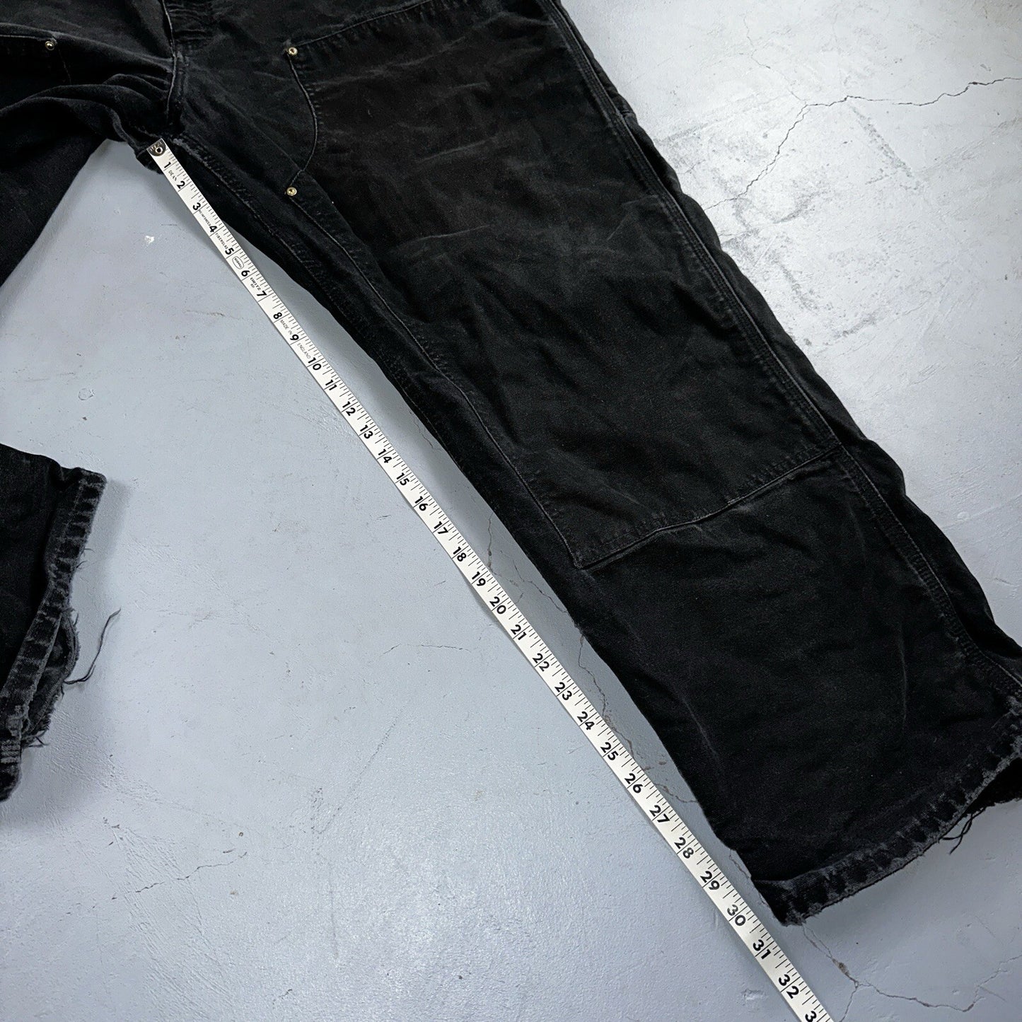 Carhartt VTG Double Knee Carpenter Pants USA B01 BLK Black Act 42x31