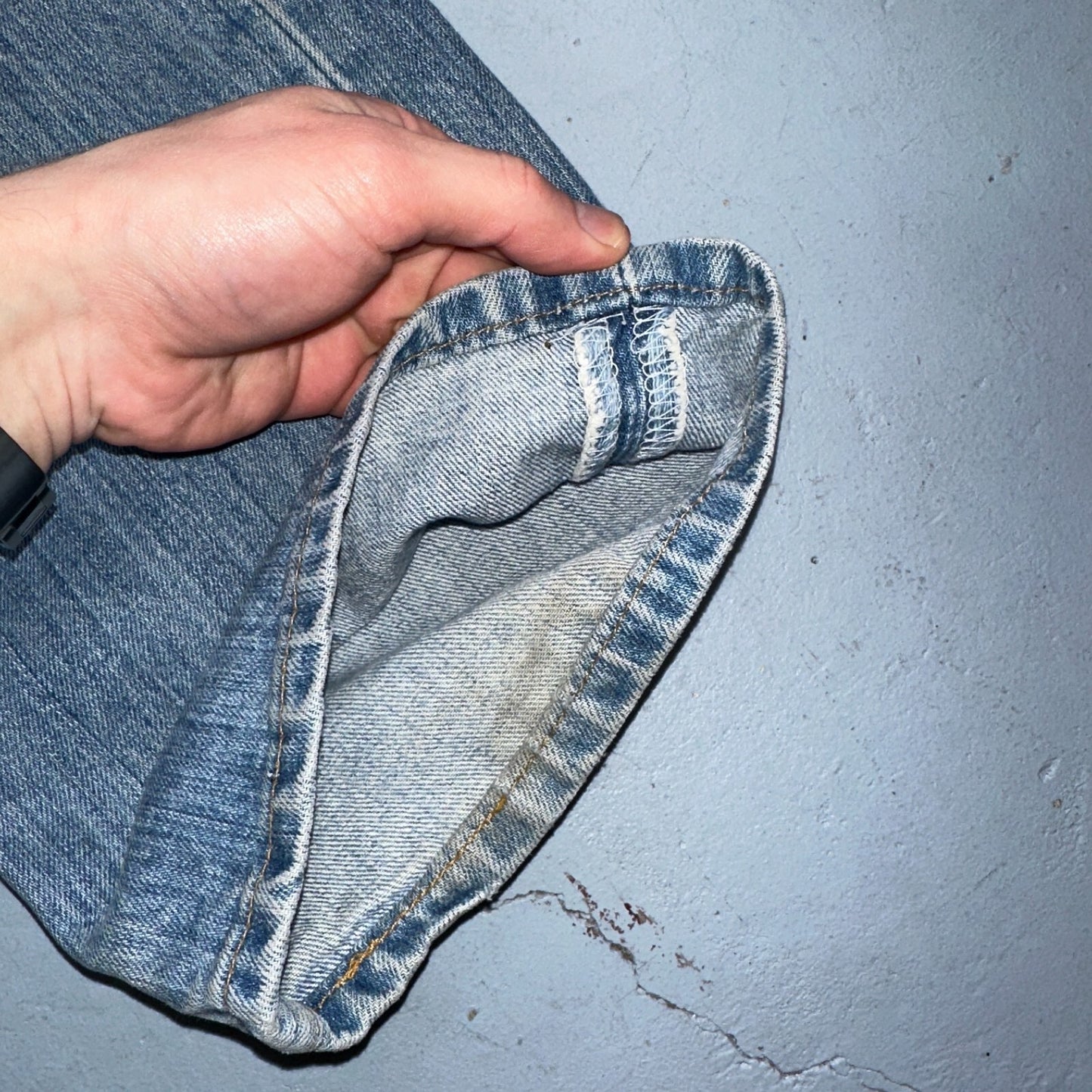 Levis 501 Vintage 90s USA XX Straight Leg Jeans Blue Light Wash 38x32 Act 36x32