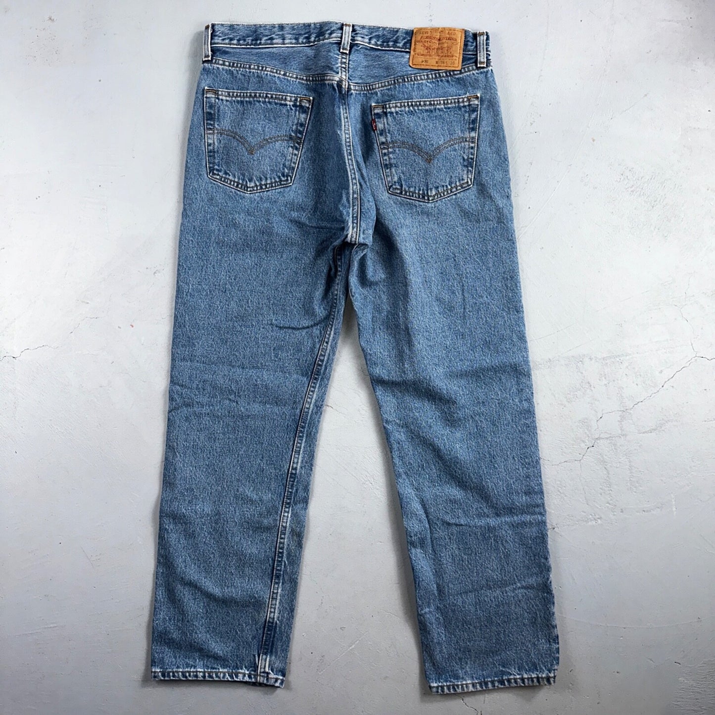 Levis 501 Vintage 90s USA XX Straight Leg Jeans Blue Med Wash 36x30 Act 34x29