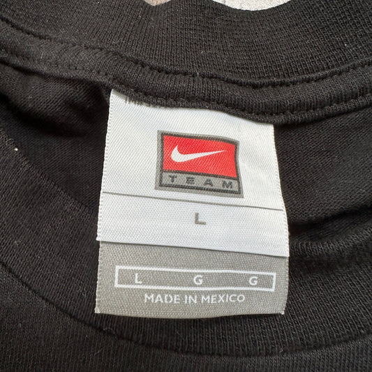 Nike Center Swoosh Giants San Francisco VTG T Shirt Black Y2K Orange Big Logo