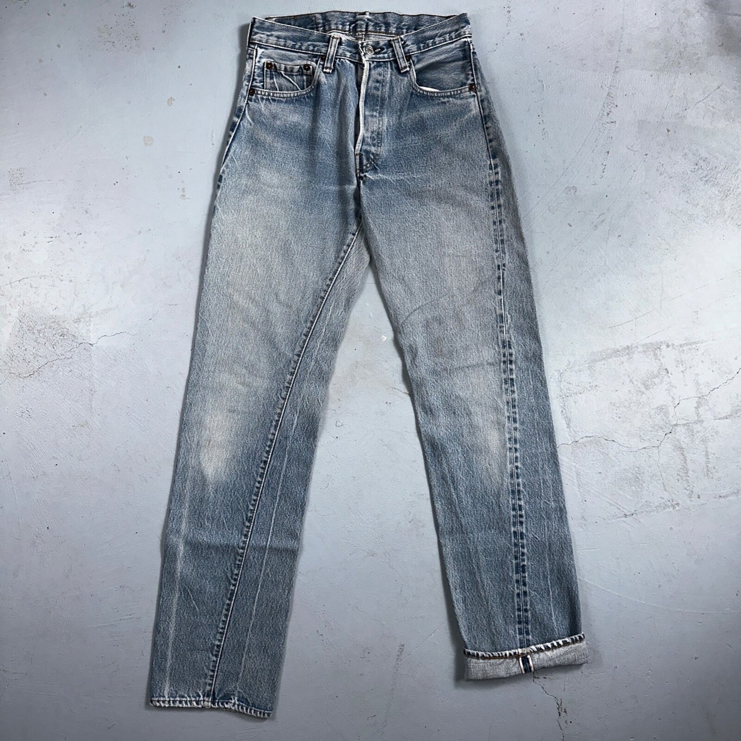 Levis 501 Vintage 80s Redline Selvedge USA XX Jeans Light Wash 29x38 Act 27x33