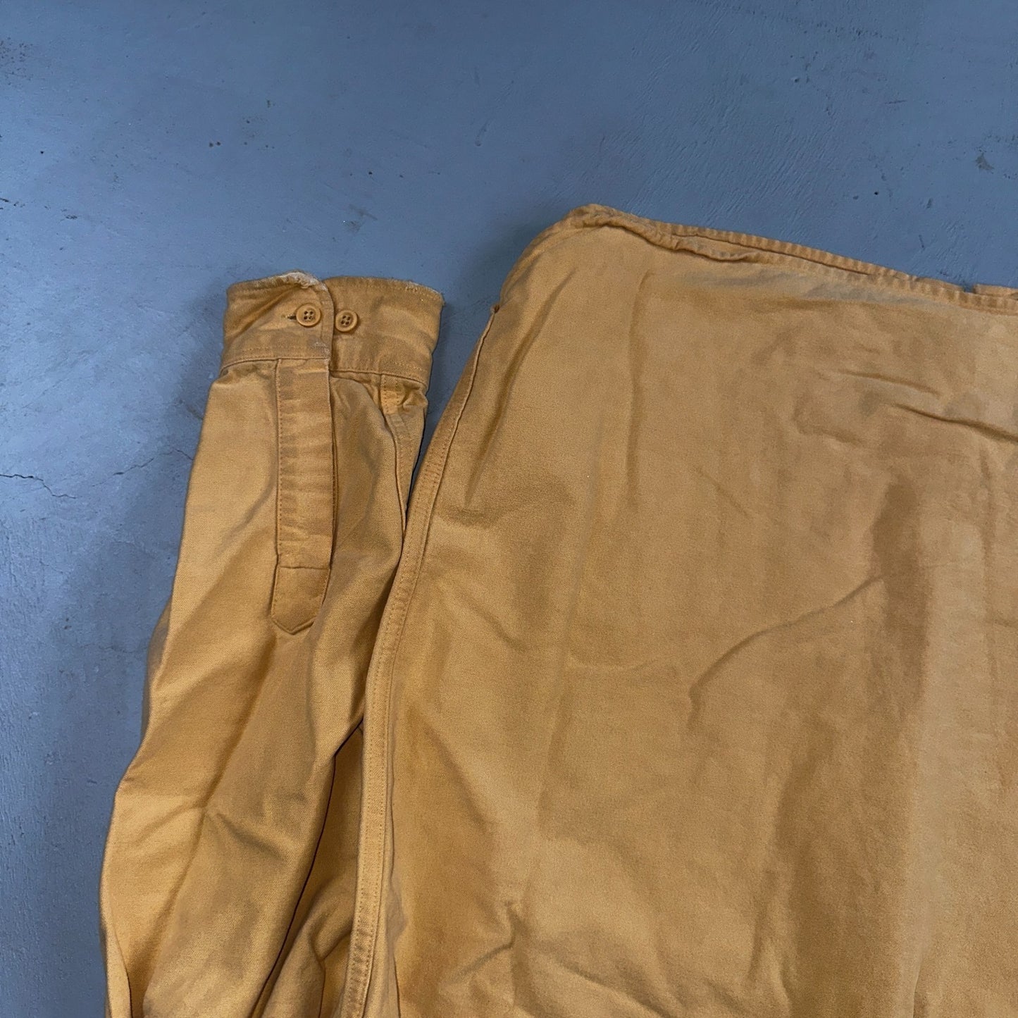 Vintage LL Bean Chamois Cloth Flannel Shirt Mens L Tall Yellow Made in USA 90s