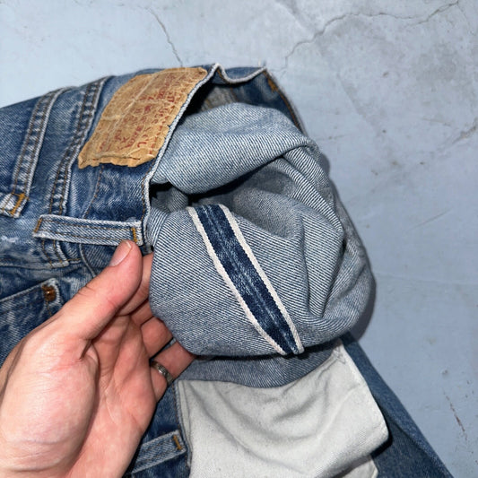 Levis 501 Vintage 80s Redline Selvedge USA XX Jeans Skinny Tailored Act 28X29