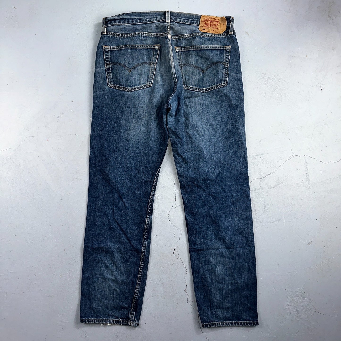 Levis 501 Vintage Y2K 90s XX Straight Leg Jeans Blue Med Wash 38x34 Act 37x31