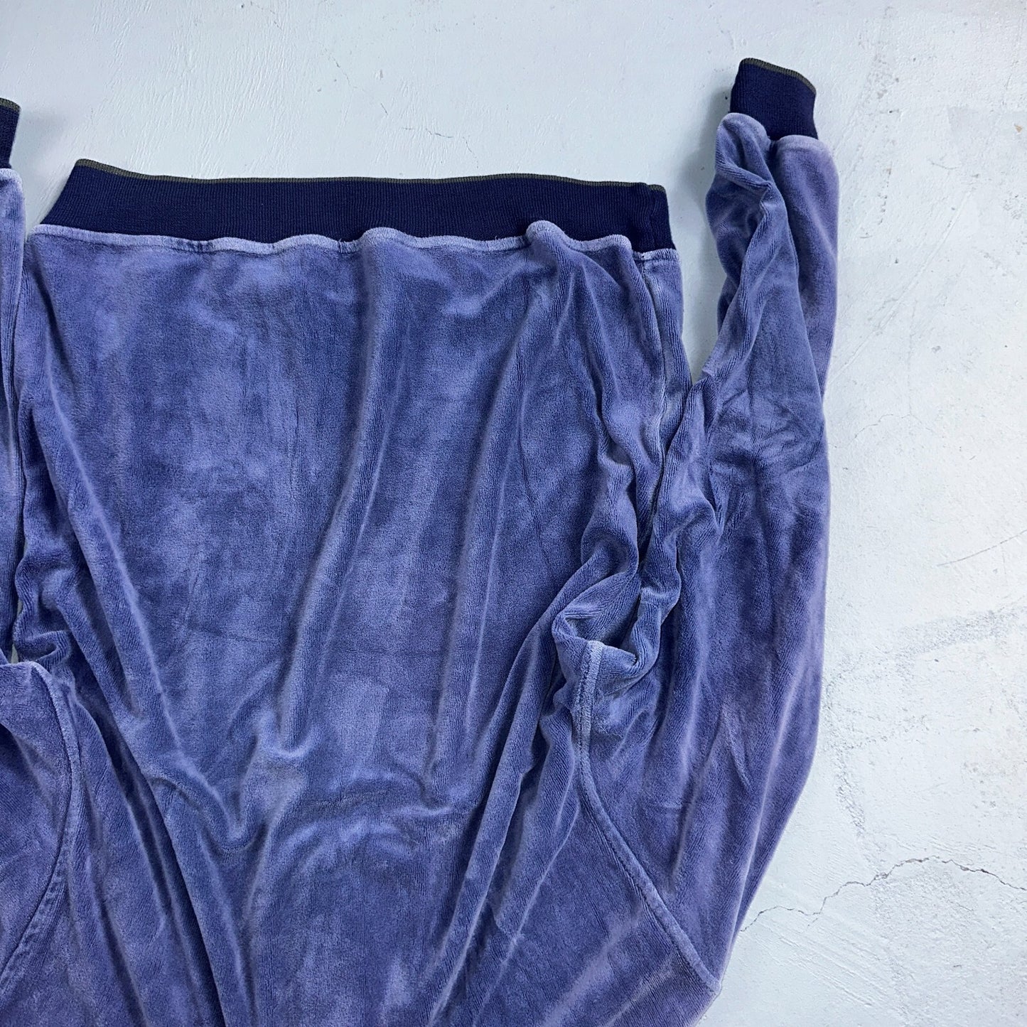 Velour Polo Shirt Hartog Marines Mens VTG 70s L USA Blue 1970s Rockabilly Worn