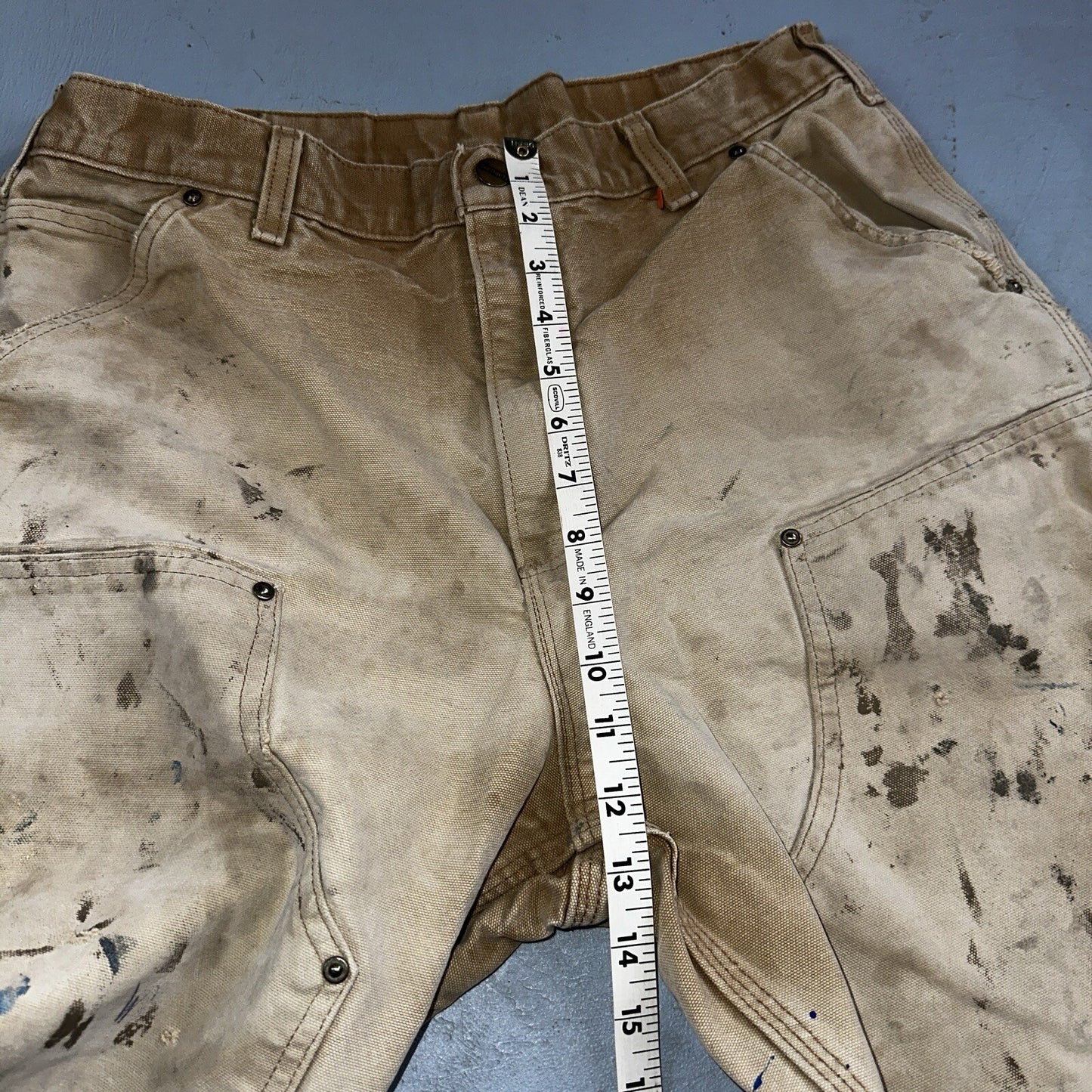 Carhartt VTG Double Knee Carpenter Pants USA B01 Brown Thrashed 34x34 Act 32x32