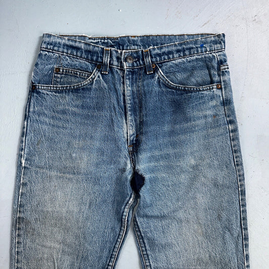 Levis 517 Vintage 80s USA Orange Tab Bootcut Flare Blue Worn Jeans Act 32x34