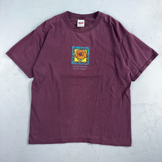 Silverton Oregon Garden VTG T Shirt Frank Lloyd Wright House Flower 90s Anvil