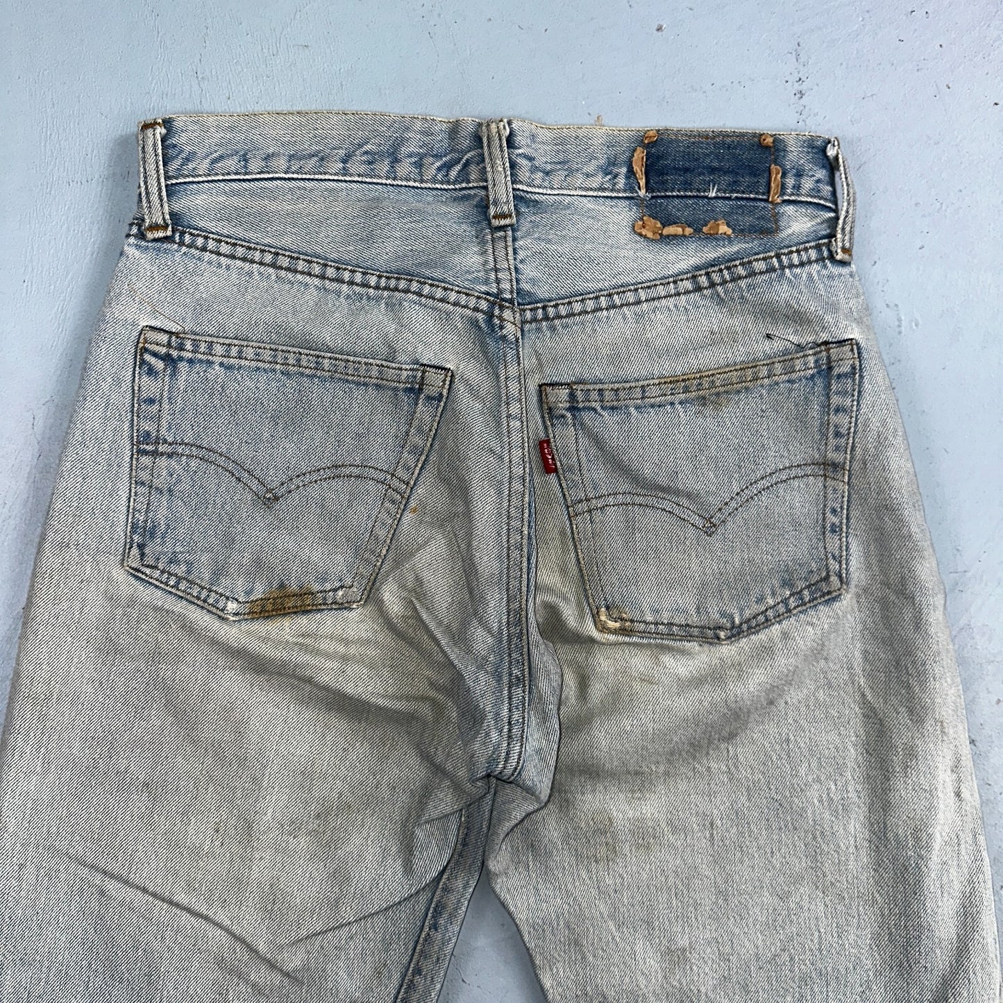 Levis 501 Vintage 80s Redline Selvedge USA XX Jeans Light Wash 1980s Act 28x29
