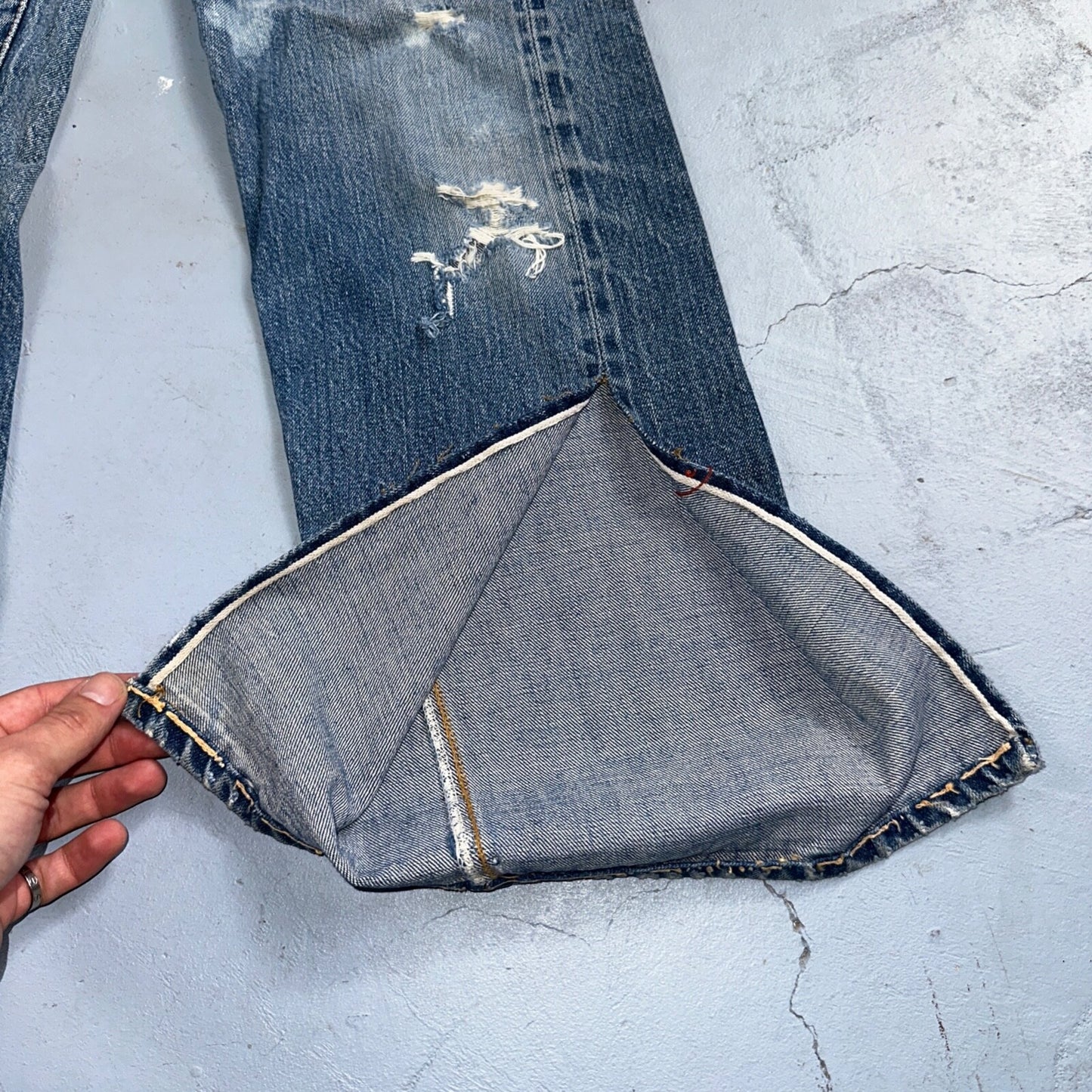 Levis 501 Big E Vintage 60s Redline Selvedge USA XX 1960s Jeans 66 Act 28x28