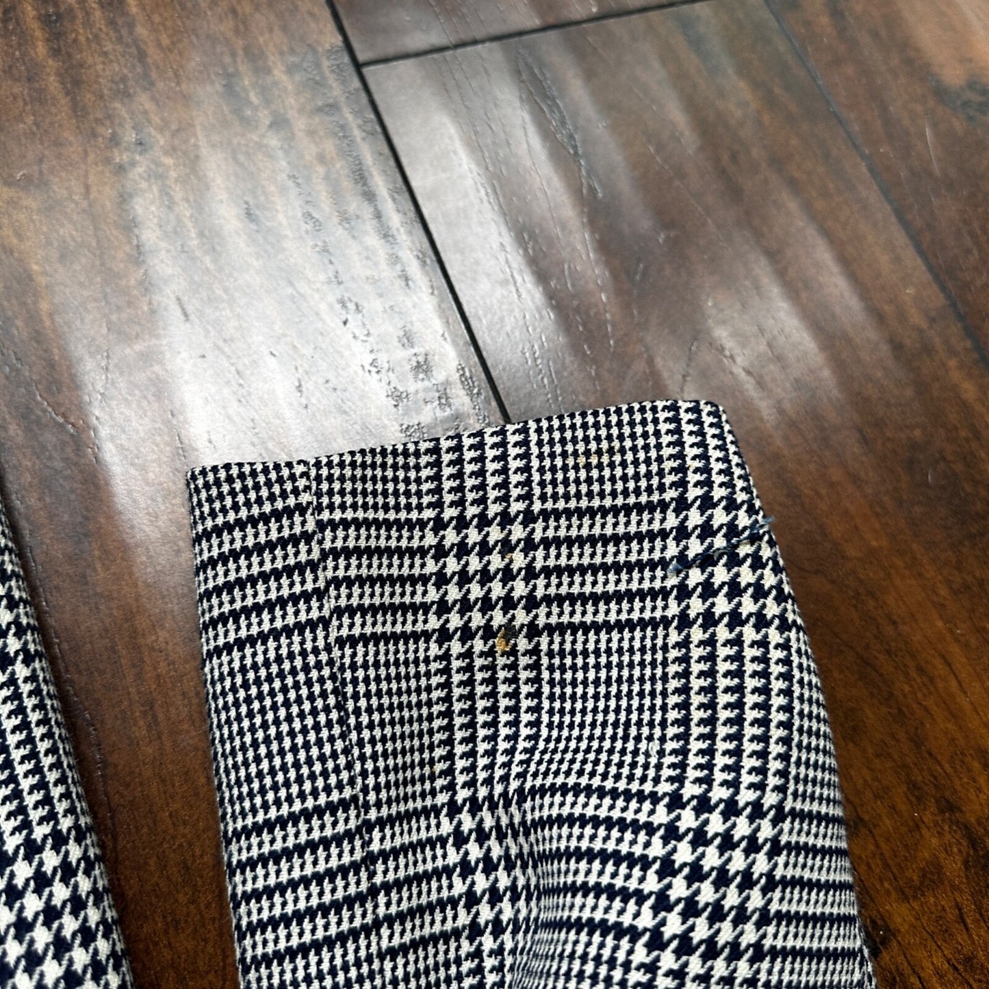 Vintage Cricketeer Womens Nordstrom Double Breasted Blazer Pure Wool 80s Plaid