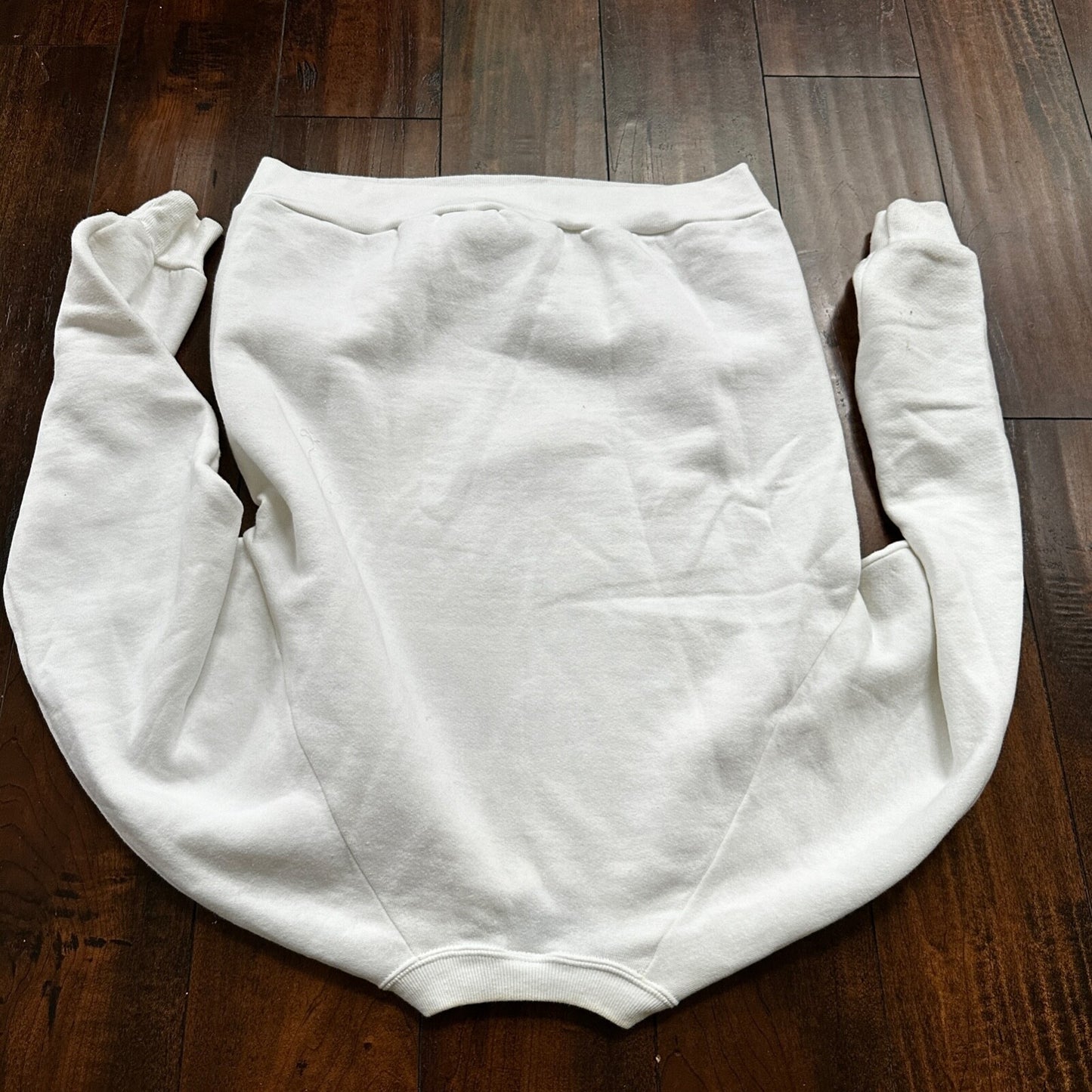 VTG 80s Mickey Mouse Sweatshirt USA L Mens White Pullover Crewneck 1980s