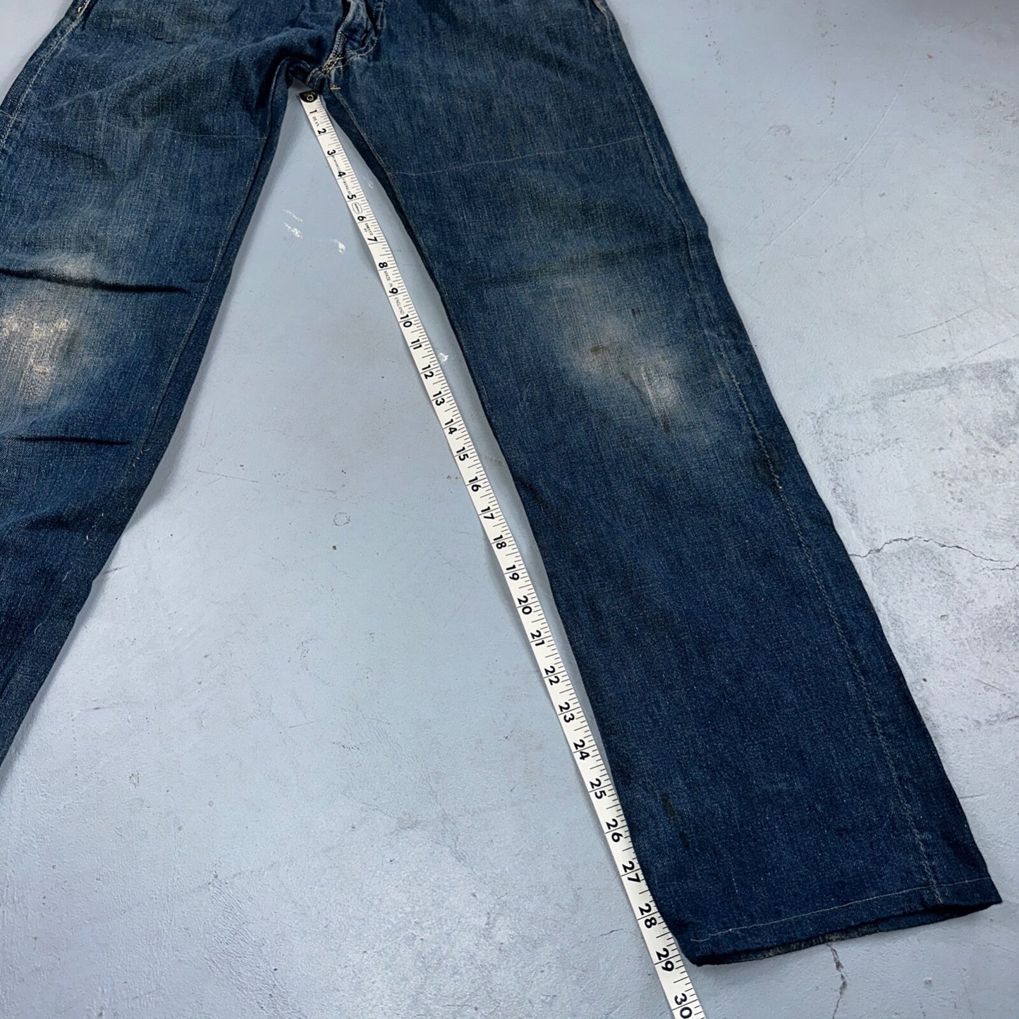 Levis 701 Big E Vintage 50s Redline Hidden Rivets USA 1950s Jeans 501 Act 26x29