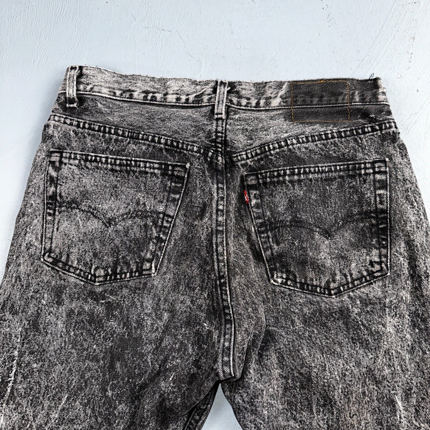 Levis 501 Vintage 80s USA XX Straight Leg Jeans Black Acid Wash 33x32 Act 31x30