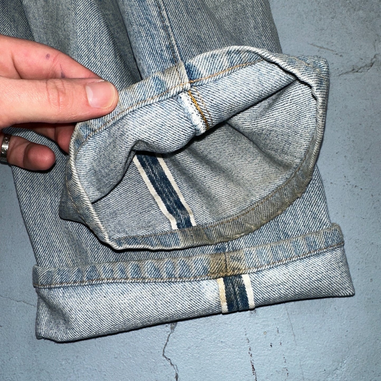 Levis 501 Vintage 80s Redline Selvedge USA XX Jeans Light Wash 1980s Act 28x29