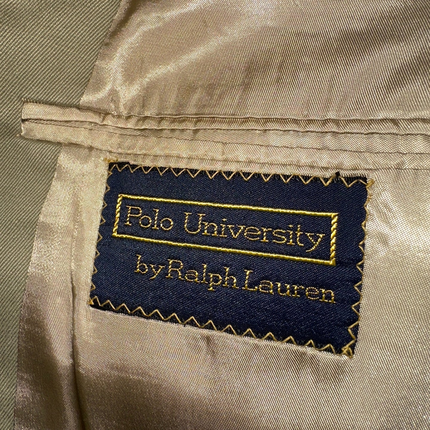 Polo Ralph Lauren Blazer 40 Sport Coat Khaki Sportswear University Jacket Suit