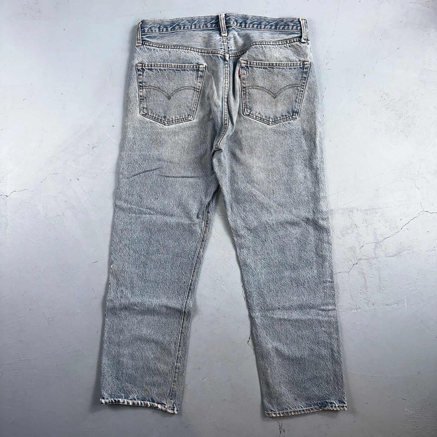 Levis 501 Vintage 80s USA XX Straight Leg Jeans Blue Light Wash 38x33 Act 34x29