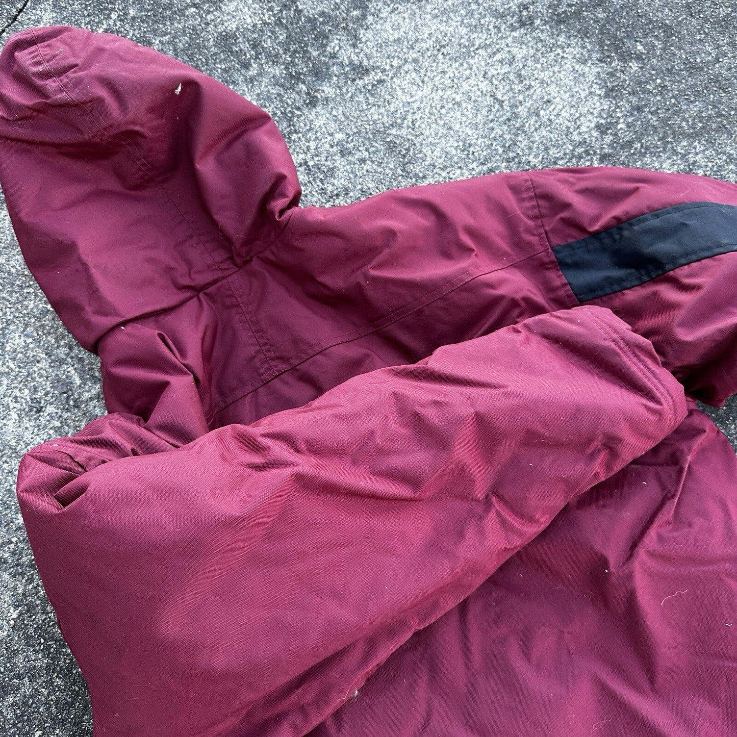 VTG 90s Nike Team Sports Logo Spellout Coat Jacket Parka Men’s M 1990s Red