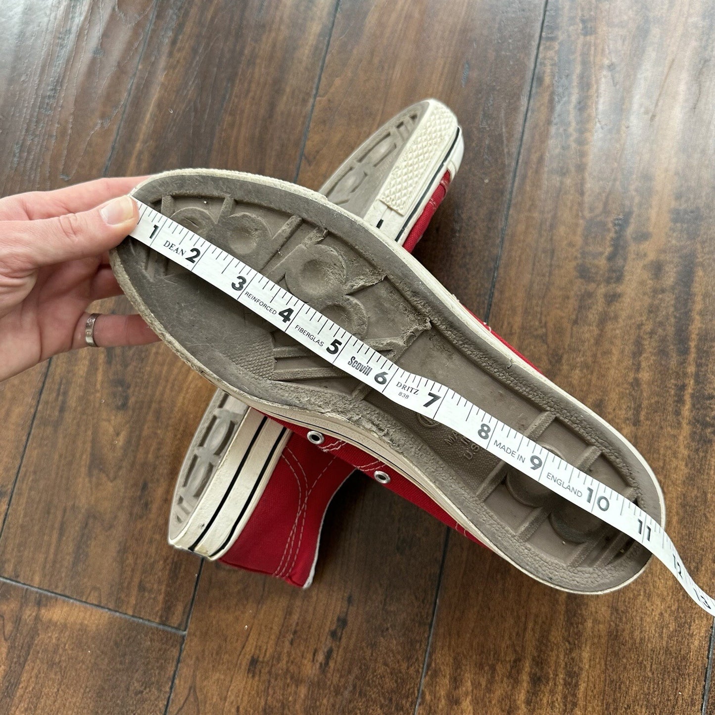 Vintage 60s 50s CONVERSE Chuck Taylor All Star Blue Label RED 10 Low RARE USA