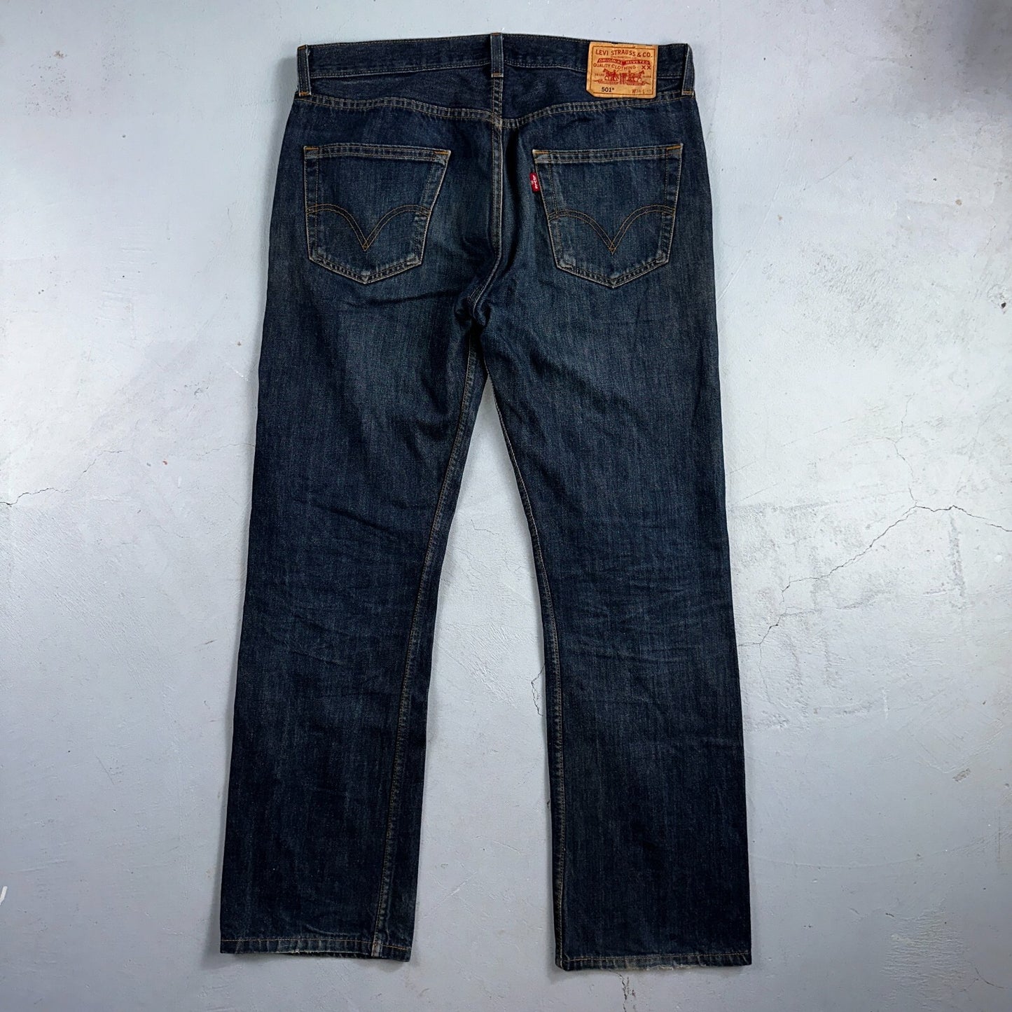 Levis 501 Vintage Y2K XX Straight Leg Jeans Blue Dark Wash 34x32 Act 35x31