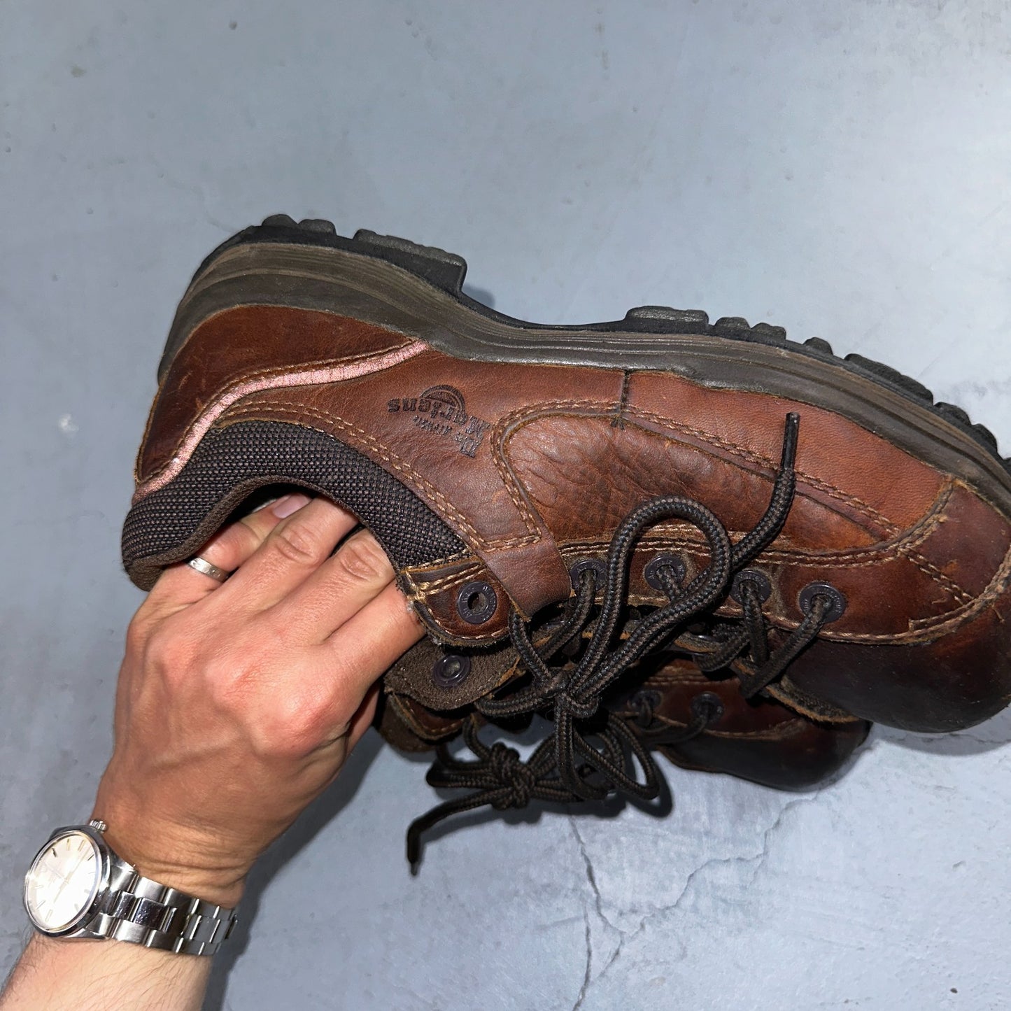 Dr. Martens 10854 Industrial Chunky Brown Leather Mens Shoes Size UK 7 US 8 Doc