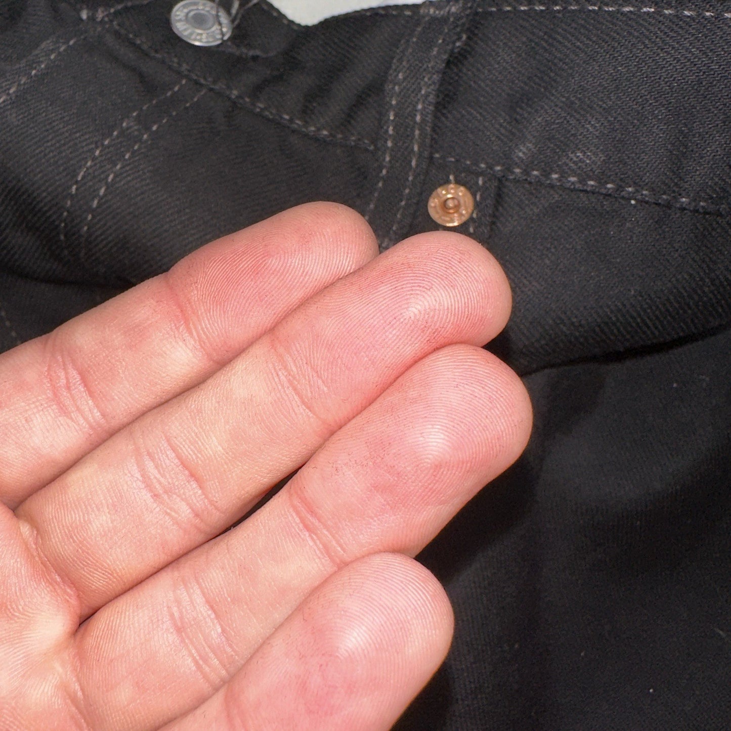 Levis 501 Deadstock Vintage 90s USA XX Straight Leg Jeans Black Dark Wash 36x32