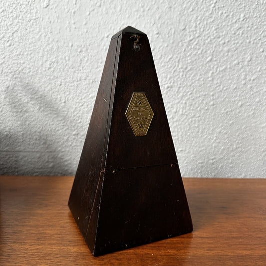 Hollande Angleterre Improved Maelzel Metronome Windup Wood Vtg Antique Paris