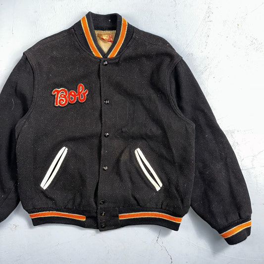 VTG Bill Beard Varsity Leather Letterman 60s Jacket L Portland USA Salem BOB
