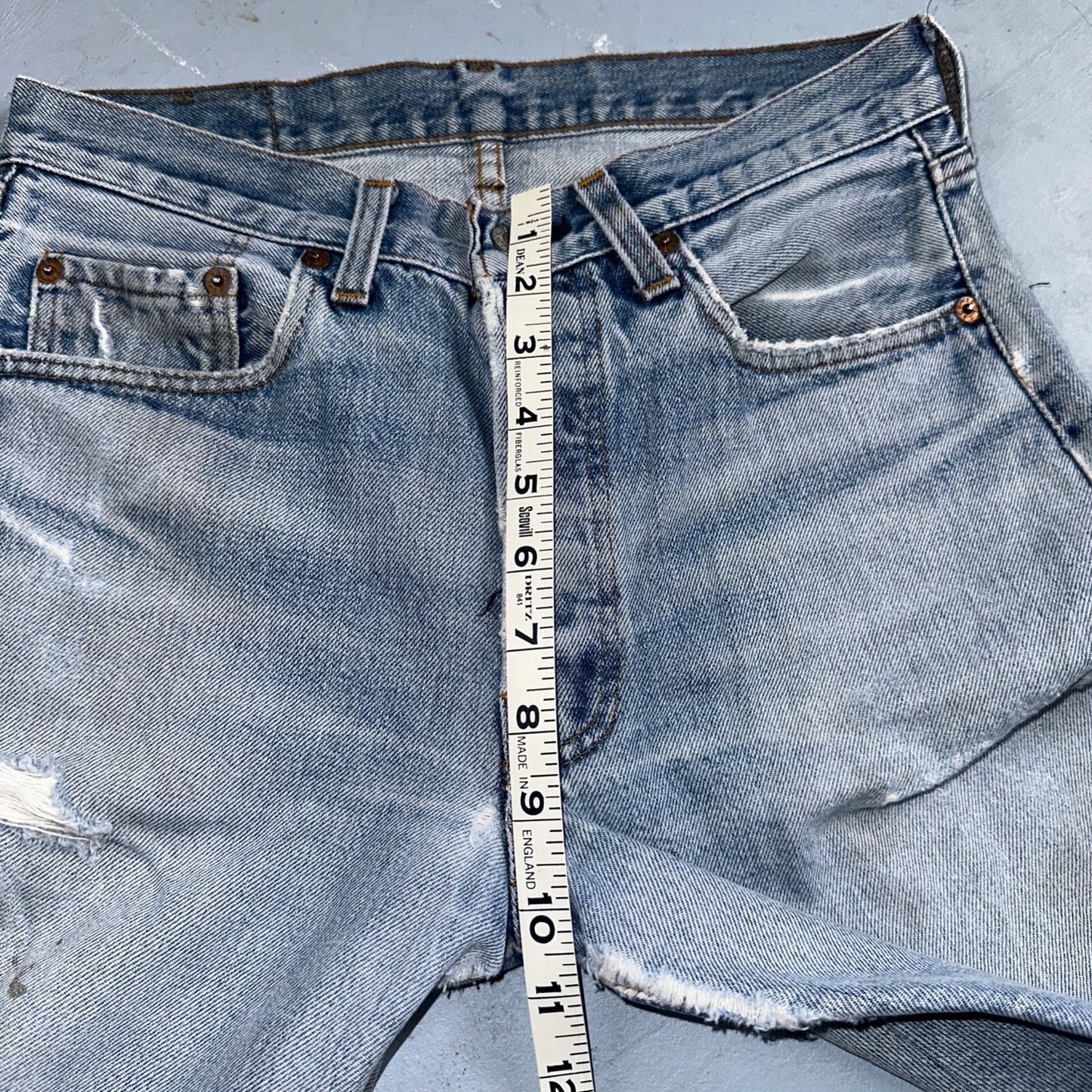Levis 501 Vintage 80s Redline Selvedge USA XX Jeans Light Wash 30x34 Act 28X30
