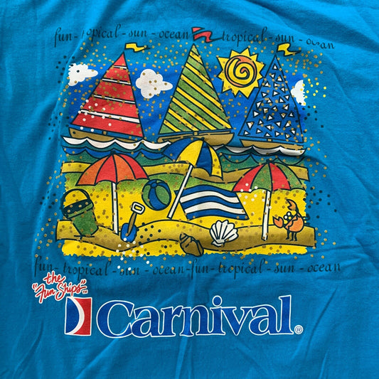 Carnival Vintage T Shirt Summer Sun Tropical Rap Sand Beach Florida Disney Cute