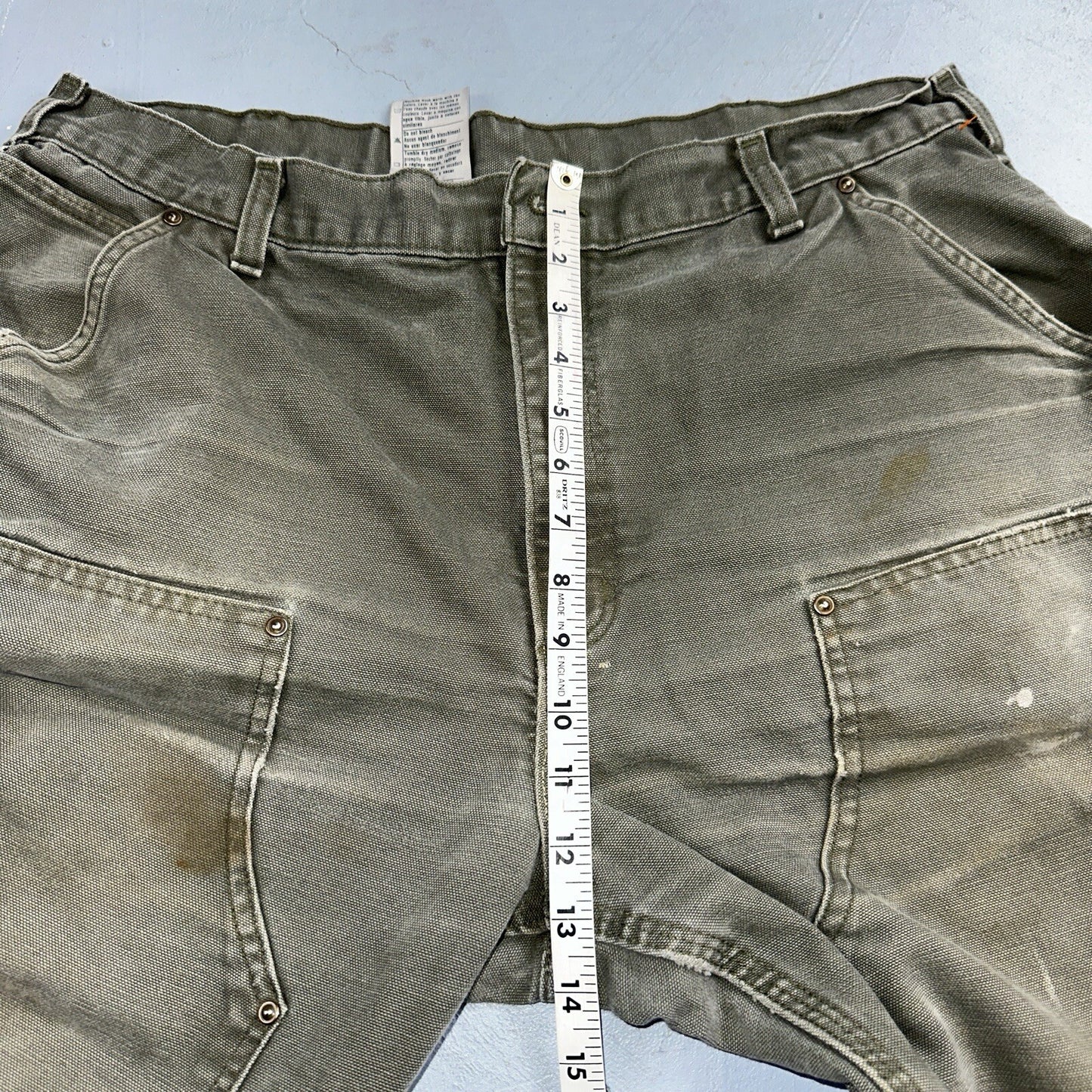 Carhartt VTG Double Knee Carpenter Pants Mexico B01 B136 MOS Green Act 38x32