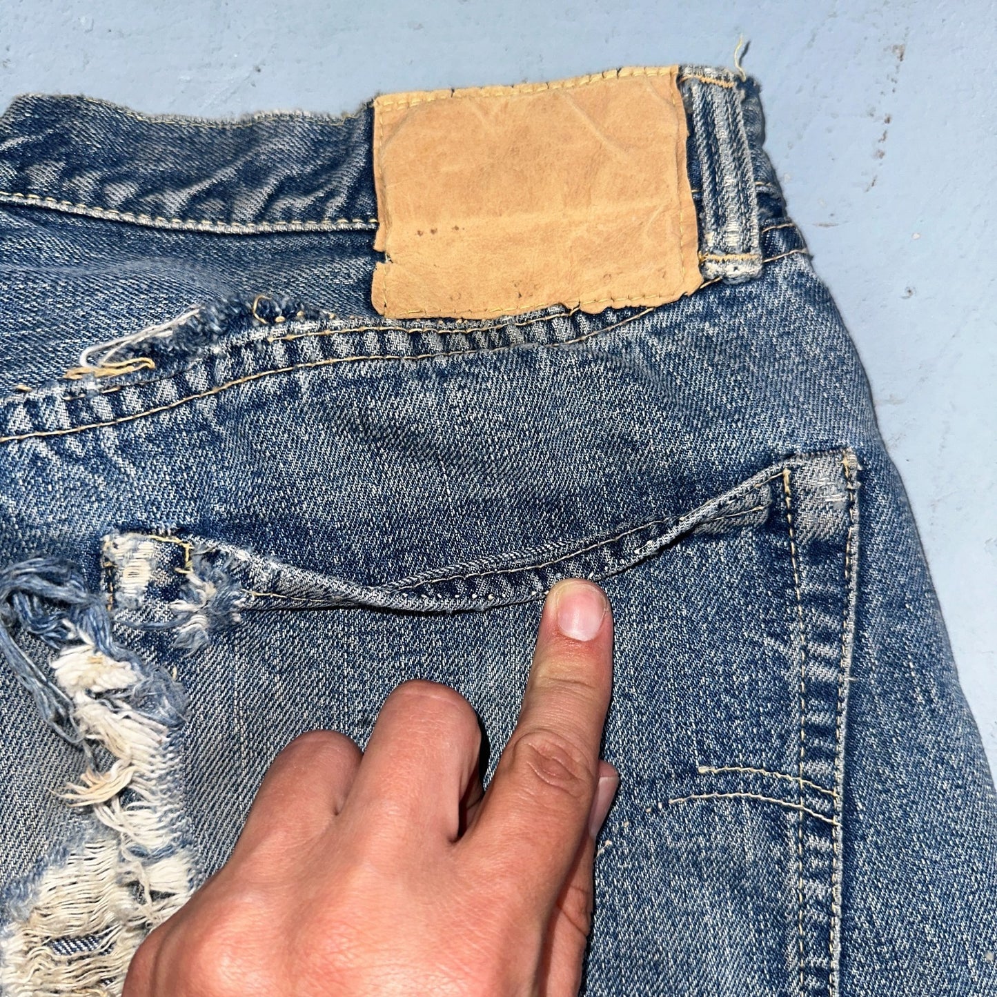 Levis 501 XX Big E Vintage 40s Redline Selvedge USA XX 1940s 50s Jeans 29x28