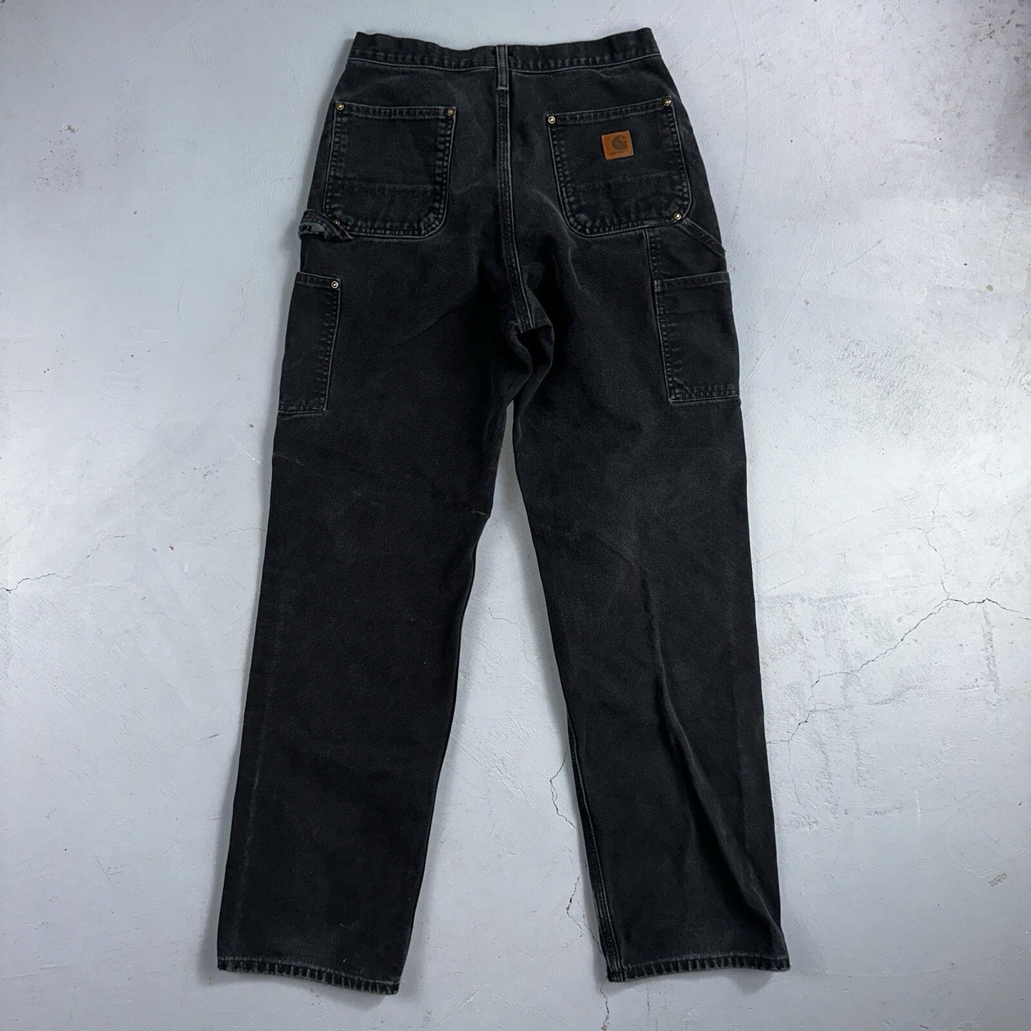 Carhartt VTG Double Knee Carpenter Pants Mexico B01 B136 BLK Black 30x34 A 27x31
