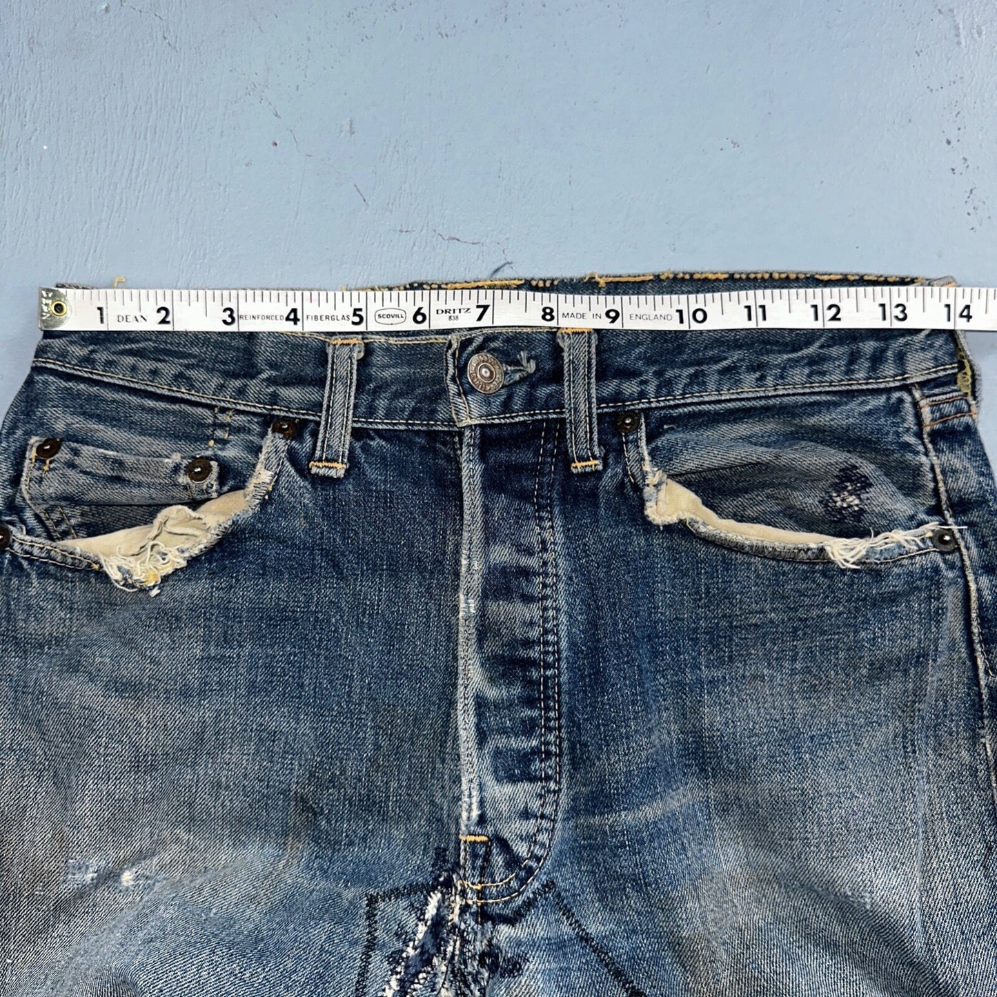Levis 501 Big E Vintage 60s Redline Selvedge USA XX 1960s Jeans Act 28x28