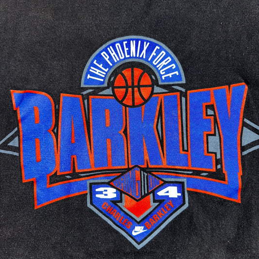 Nike Barkley 90s VTG T Shirt Basketball Gray Tag Single Stitch Phoenix Force 2XL
