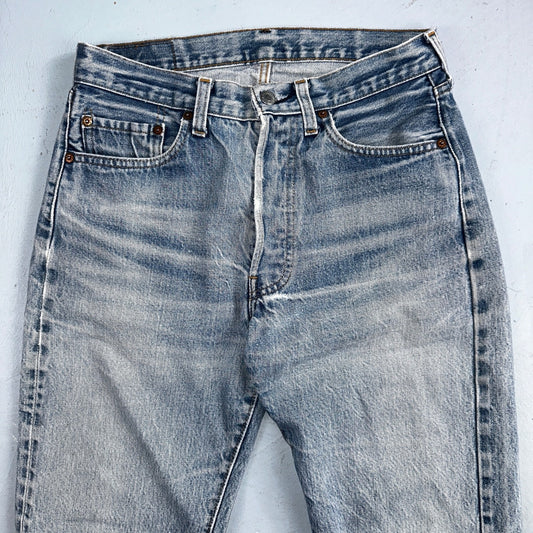 Levis 501 Vintage 80s Redline Selvedge USA Light Wash Jeans 31x36 Act 29x32