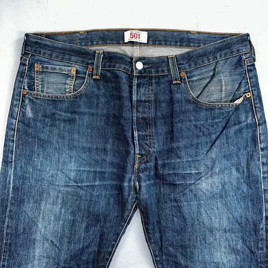 Levis 501 Vintage Y2K XX Straight Leg Jeans Blue Med Wash 38x34 Act 38x33