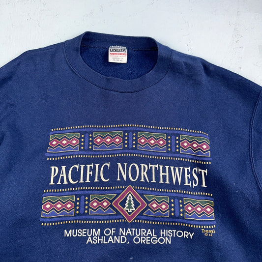 Oneita Oregon Ashland Sweatshirt XL 1990s VTG Crewneck Museum Pacific Northwest