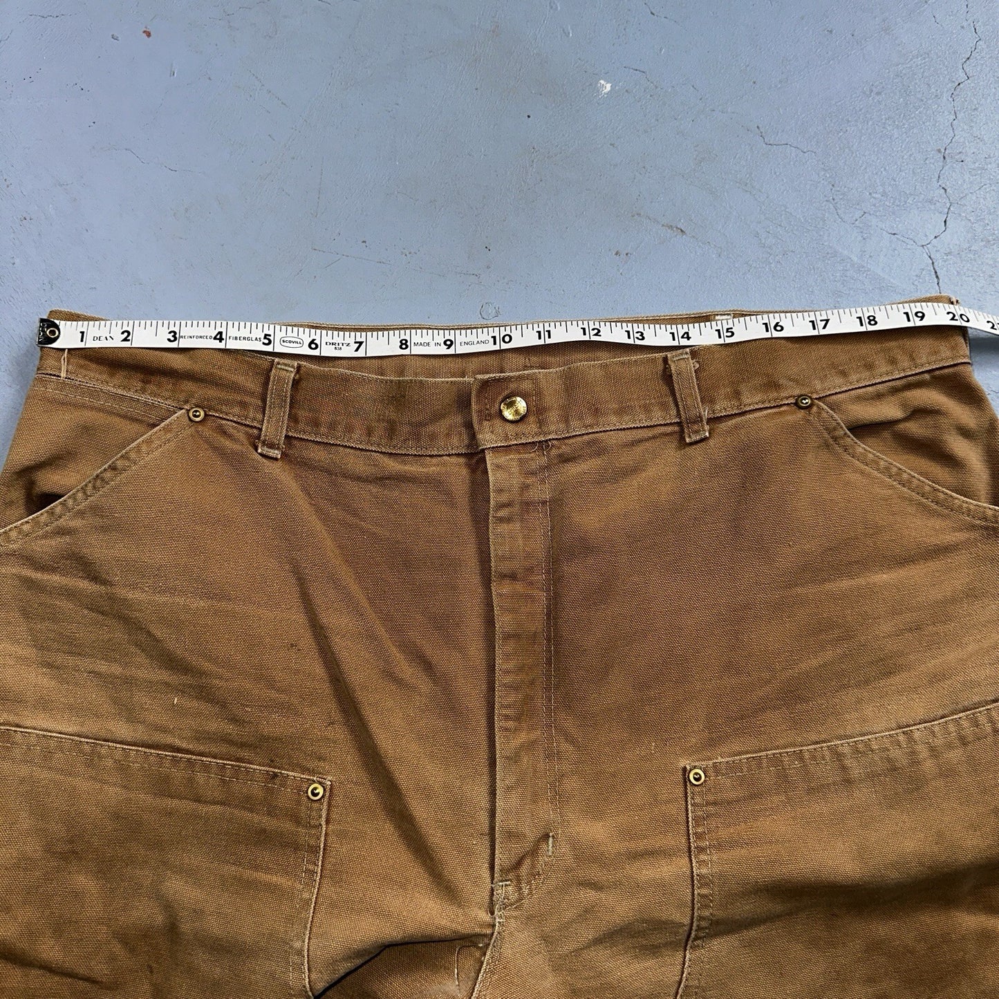 Carhartt 1989 VTG Double Knee Carpenter 80s Pants USA B01 Brown 42x32 Act 40x30
