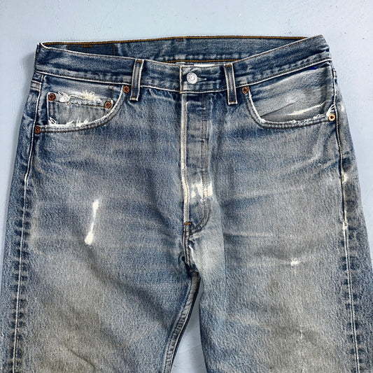 Levis 501 Vintage Y2K Mexico Straight Leg Jeans 34x33 90s Med Wash Act 32x29